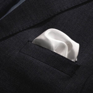 biała poszetka do garnituru