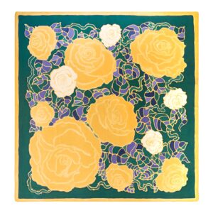 chusta-jedwabna-zielona-recznie-malowana