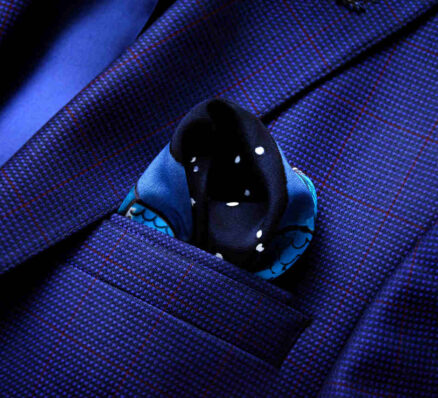 poszetka jedwabna ręcznie malowana do garnituru